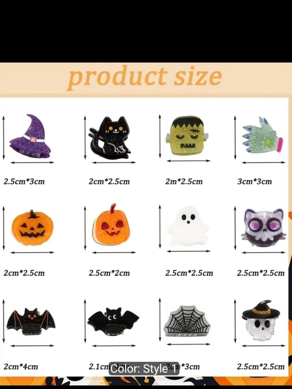 12 Halloween Hair Clips